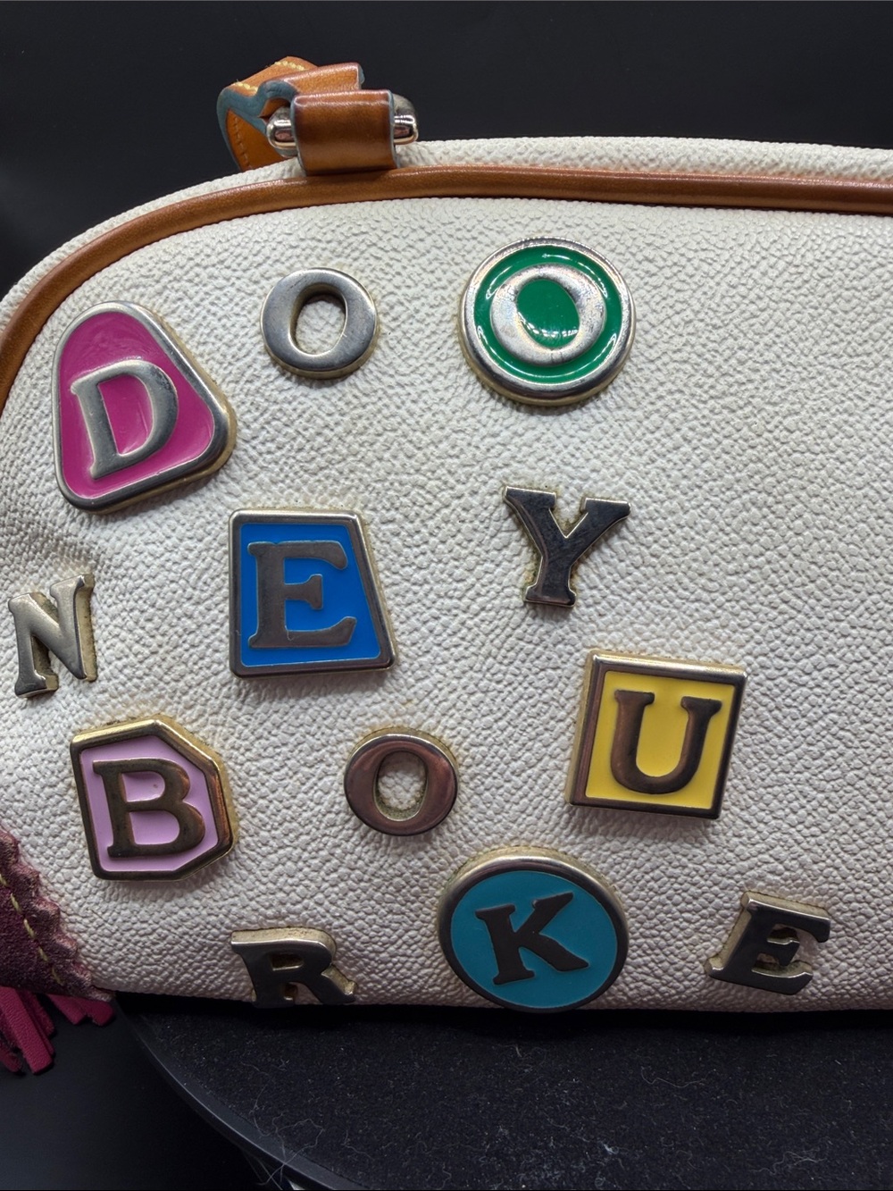 RARE - VINTAGE - Dooney & Bourke Lindsay Lohan #5 Rainbow IT Bag - Picture 11 of 15